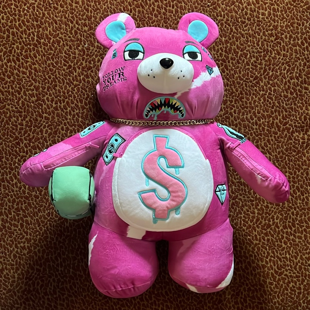 PINK PUNK SPRAYGROUND MONEYBEAR TEDDYBEAR BACKPACK